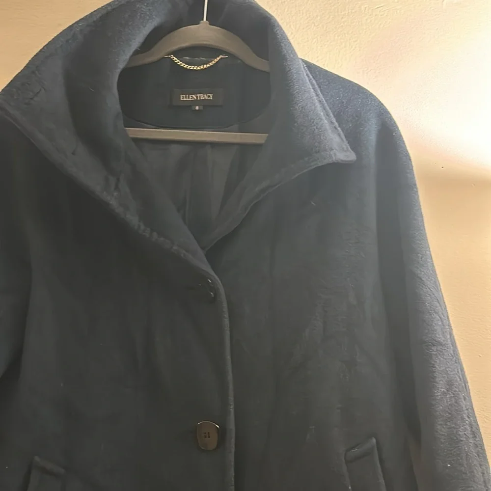 🐑🐇Ellen Tracy Angora & Wool Pea Coat - Picture 2 of 10